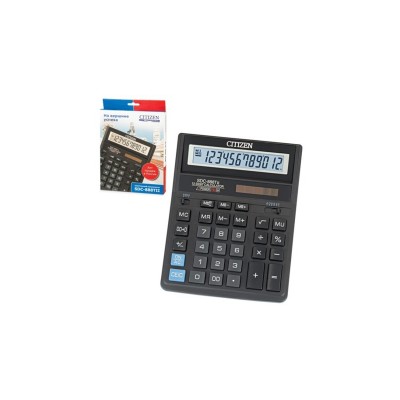 Калькулятор настольный Citizen SDC-888TII 12 разр.двойное питание 158*203*31mm черный